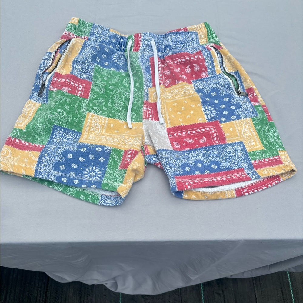 Colorful Patchwork Men's Swim Shorts